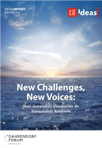 New Challenges, New Voices: Next Generation Viewpoints on Transatlantic Relations