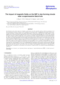 The Impact of Magnetic Fields on the IMF in Star-Forming Clouds Near A