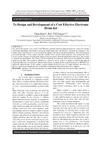 To Design and Development of a Cost Effective Electronic Drum Kit