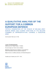 A Qualitative Analysis of the Support for a Common