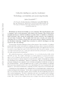 Collective Intelligence and the Blockchain
