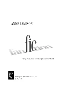 Conceptual Writing and Fanfiction” © 2013 by Darren Wershler “Blurring the Lines” © 2013 by Amber Benson