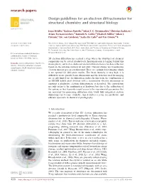 Design Guidelines for an Electron Diffractometer for Structural Chemistry and Structural Biology