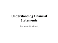 Understanding Financial Statements