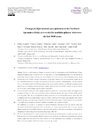 Changes in High Intensity Precipitation on the Northern Apennines (Italy) As Revealed by Multidisciplinary Data Over the Last 9000 Years