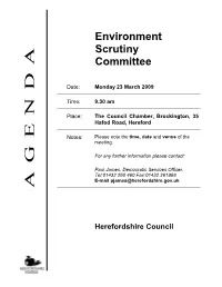 Environment Scrutiny Committee