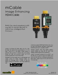 Mcable Image Enhancing HDMI Cable