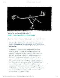 Technology Quarterly Here, There and Everywhere