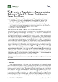 The Dynamics of Transpiration to Evapotranspiration Ratio Under Wet and Dry Canopy Conditions in a Humid Boreal Forest