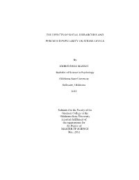 The Effects of Social Hierarchies and Perceived Popularity on Stress Levels