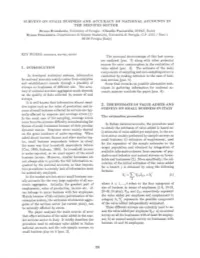 VIII Frame and Sampling Approaches