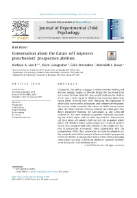 Conversation About the Future Self Improves Preschoolersâ