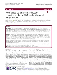 Effect of Cigarette Smoke on DNA Methylation and Lung Function