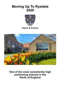 Moving up to Ryedale 2020