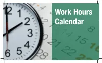 Work Hours Calendar Work Hours Calendar