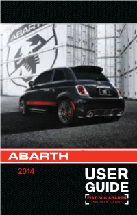 2014 Fiat Abarth User's Guide