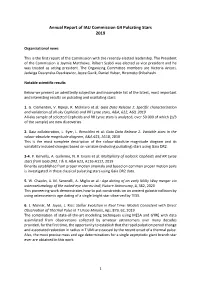 Annual Report of IAU Commission G4 Pulsating Stars 2019