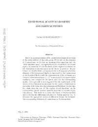 Arxiv:1604.01247V2 [Math.QA] 1 May 2016 a ,2016 3, May Michel.Dubois-Violette@U-Psud.Fr Orsay