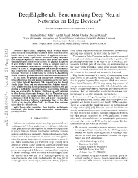Deepedgebench: Benchmarking Deep Neural Networks on Edge Devices*