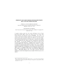 Emergent Tsunami Warning System for Puerto Rico and the Virgin Islands *