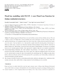 Flood Loss Modelling with FLF-IT: a New Flood Loss Function for Italian Residential Structures