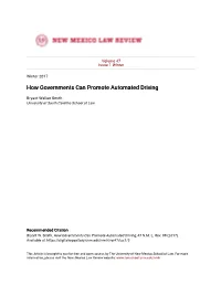 How Governments Can Promote Automated Driving