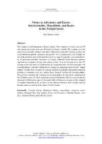 Intertextuality, Masculinity, and Desire in the Twilight Series