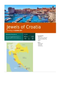 Jewels of Croatia Starting at $1800.00*