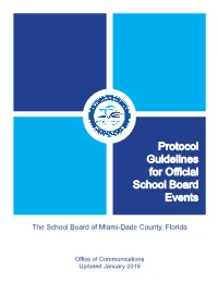 Protocol Guidelines for Official School Board Events