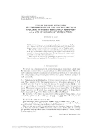 Sum of Squares Manifolds: the Expressibility of the Laplace–Beltrami Operator on Pseudo-Riemannian Manifolds As a Sum of Squares of Vector Fields