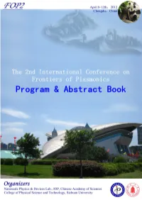 The 2Nd International Conference on Frontiers of Plamonics (FOP2)
