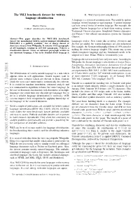 The Wili Benchmark Dataset for Written Natural Language Identification