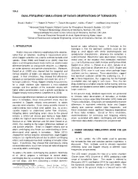 15A.2 1 Dual-Frequency Simulations of Radar Observations of Tornadoes