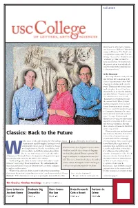 Classics Department and Offers USC Classicists a Window on the Ancient World