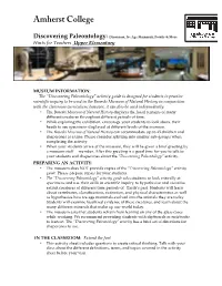 Discovering Paleontology: Dinosaurs, Ice Age Mammals, Fossils & More Hints for Teachers Upper Elementary
