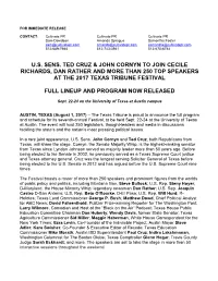Full Program Announcement