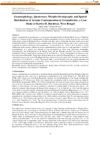 Geomorphology, Quaternary Morpho-Stratigraphy and Spatial