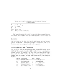 Location SCSI Addresses and Partitions