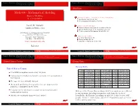 Math 636 - Mathematical Modeling Discrete Modeling 1 Discrete Modeling – Population of the United States U