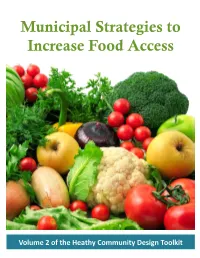 Municipal Strategies to Increase Food Access Toolkit