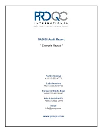 Pro QC Audit Sample for ISO 9001