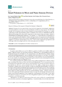 Smart Polymers in Micro and Nano Sensory Devices