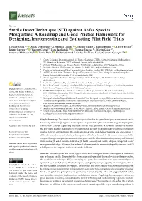 Sterile Insect Technique (SIT) Against Aedes Species Mosquitoes: a Roadmap and Good Practice Framework for Designing, Implementing and Evaluating Pilot Field Trials