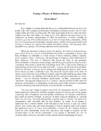 Testing a Theory of Modern Slavery