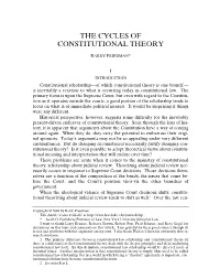 The Cycles of Constitutional Theory