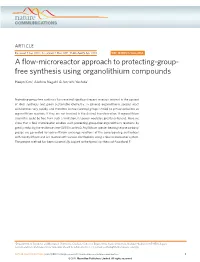 A Flow-Microreactor Approach to Protecting-Group-Free Synthesis