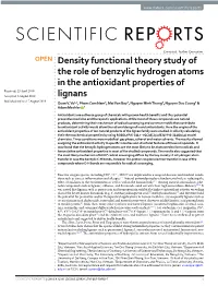 Density Functional Theory Study of the Role of Benzylic Hydrogen Atoms In