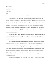 Miller 1 Amber Miller Instructor's Name ENGL 1013 Date the Chance of A