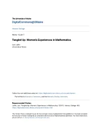 Tangled Up: Women's Experiences in Mathematics