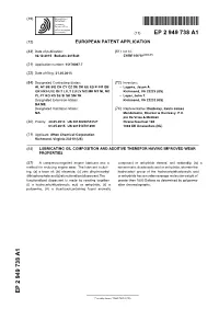 Lubricating Oil Composition and Additive Therefor Having Improved Wear Properties